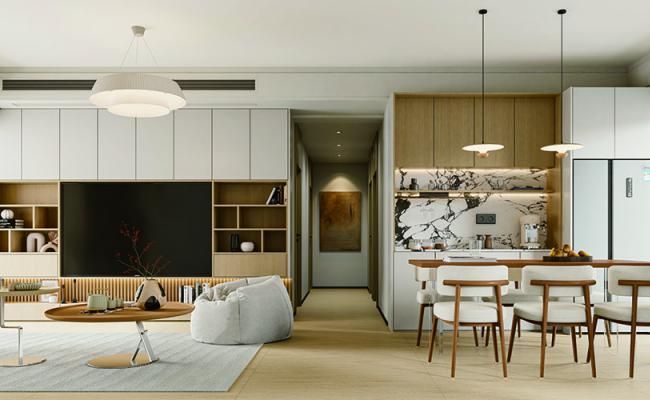 住在現代原木風的家里